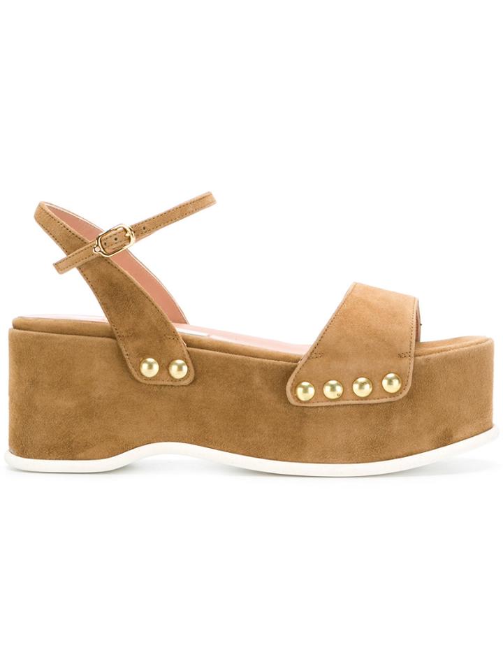 L'autre Chose Mid-platform Sandals - Brown