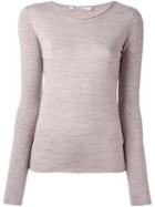 T By Alexander Wang - Longsleeved Knit Top - Women - Merino - L, Brown, Merino