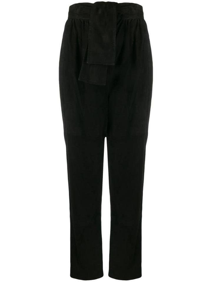 Zimmermann High-waist Belted Trousers - Black
