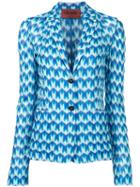 Missoni Two Button Blazer, Women's, Size: 44, Blue, Viscose