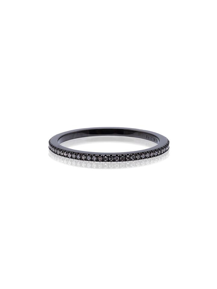 Rosa De La Cruz 18kt Black Gold White Diamond Ring