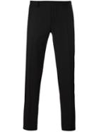 Armani Collezioni Pinstriped Tailored Trousers, Men's, Size: 52, Black, Polyester/spandex/elastane/viscose/virgin Wool