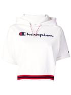 Champion Shortsleeved Logo Hoodie - White