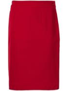 Moschino Vintage 1990's Straight Skirt - Red