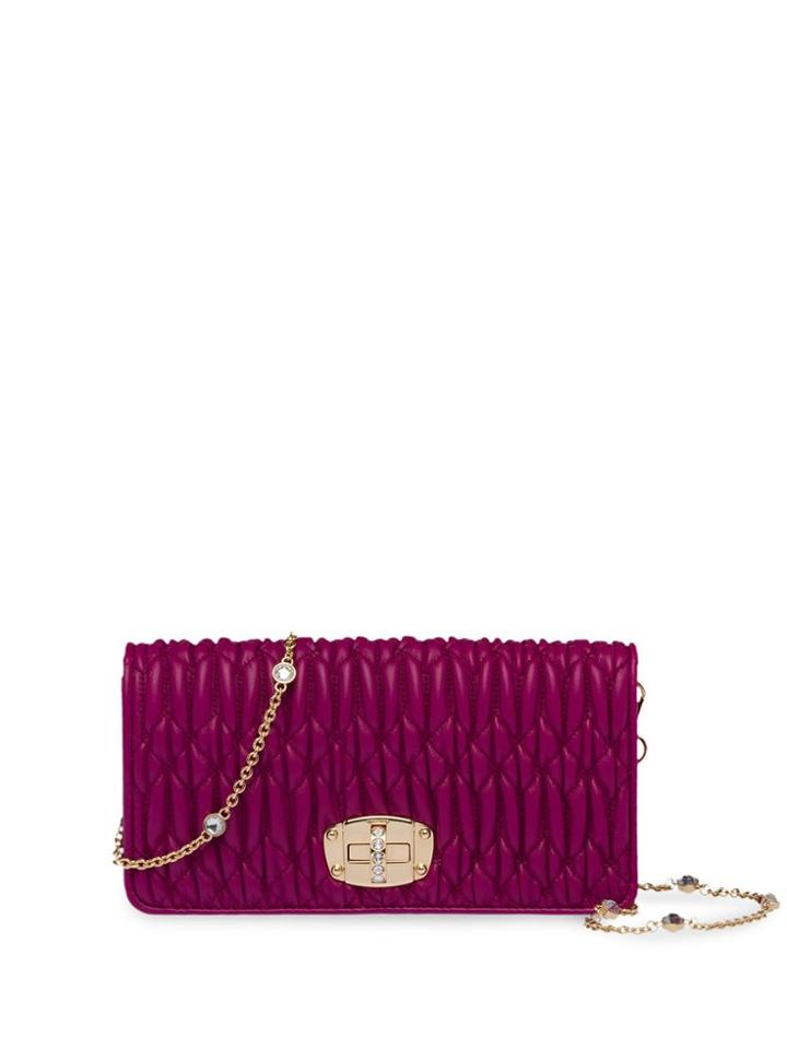 Miu Miu Crystal Gold Mini-bag - Pink