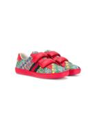 Gucci Kids Teen Ace Gg Star Sneakers - Red