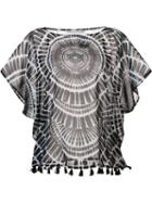 Trina Turk Sheer Printed Blouse