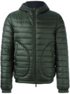 Herno Hooded Padded Jacket, Men's, Size: 50, Green, Polyamide/polyurethane/feather/goose Down