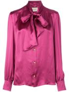 Gucci Pussycat Bow Blouse - Pink
