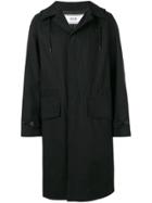 Ami Alexandre Mattiussi Hooded Mac Coat - Black