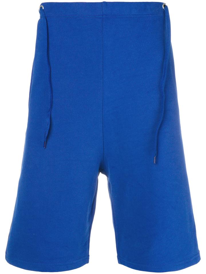 The White Briefs Tonal Side Stripe Shorts - Blue