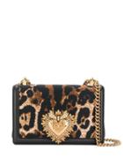 Dolce & Gabbana Devotion Leopard-print Shoulder Bag - Neutrals