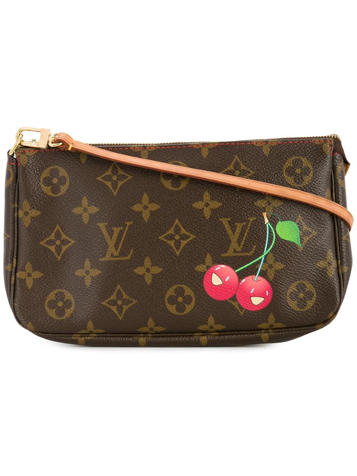 Louis Vuitton Vintage Monogram Cherry Pouch - Brown