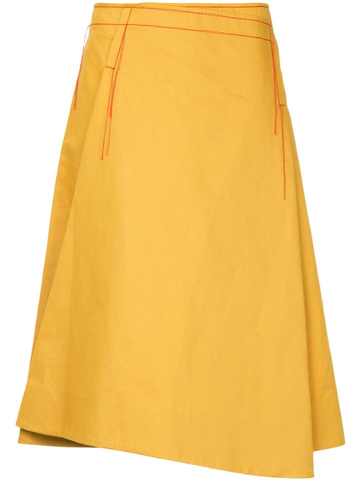 Marni High-waisted Flared Skirt - Yellow & Orange