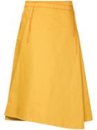 Marni High-waisted Flared Skirt - Yellow & Orange