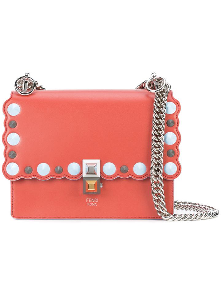 Fendi Kan 1 Small Shoulder Bag - Red