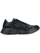 Neil Barrett Ridged Logo Sneakers - Black