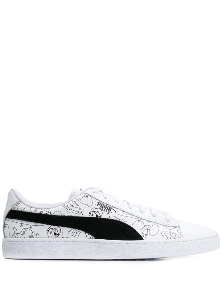Puma X Tyakasha Basket Sneakers - White