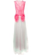 Delpozo Colour-block Tulle Gown - Blue
