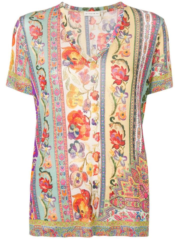 Etro Floral T-shirt - Blue