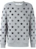 Givenchy Embroidered Star Sweatshirt, Men's, Size: Xxl, Grey, Cotton/polyester
