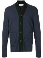 Cerruti 1881 Stripe Trim Cardigan - Blue