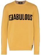 Fendi Fndi Fabulous Logo Knit Yel - Yellow & Orange