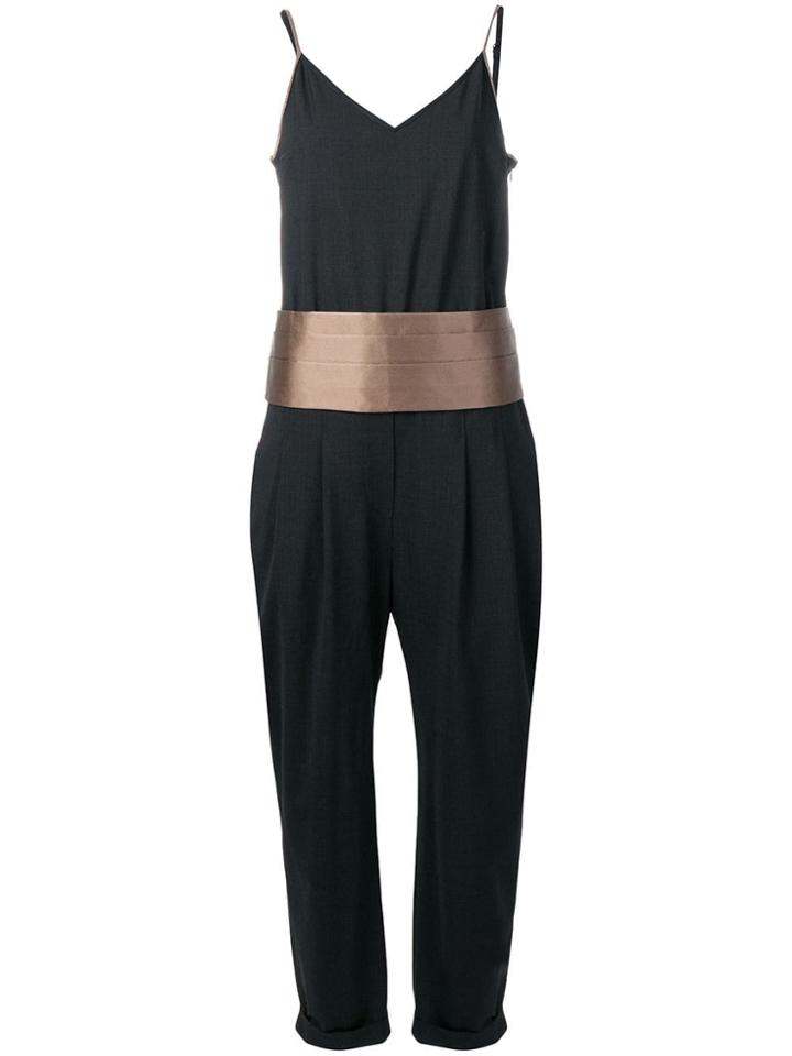 Brunello Cucinelli V-neck Jumpsuit - Black