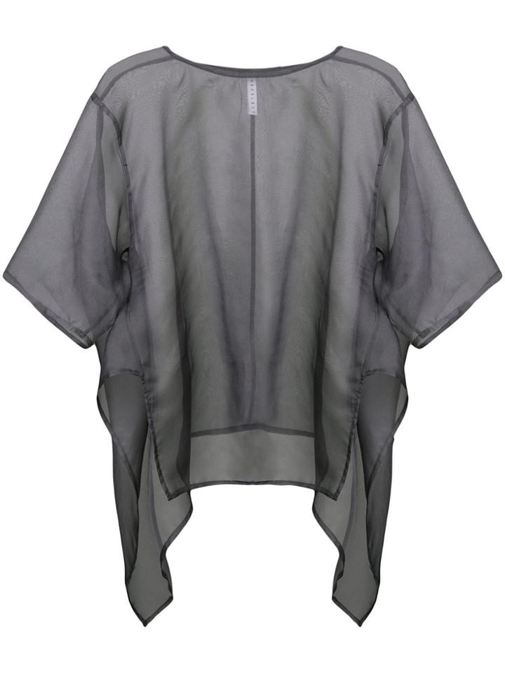 The Celect Sheer Oversized T-shirt - Grey