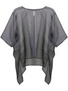 The Celect Sheer Oversized T-shirt - Grey