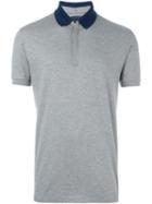 Lanvin Contrasted Collar Polo Shirt, Men's, Size: M, Grey, Cotton