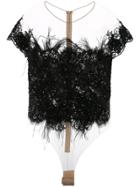 Nedret Taciroglu Couture Embroidered Top - Black