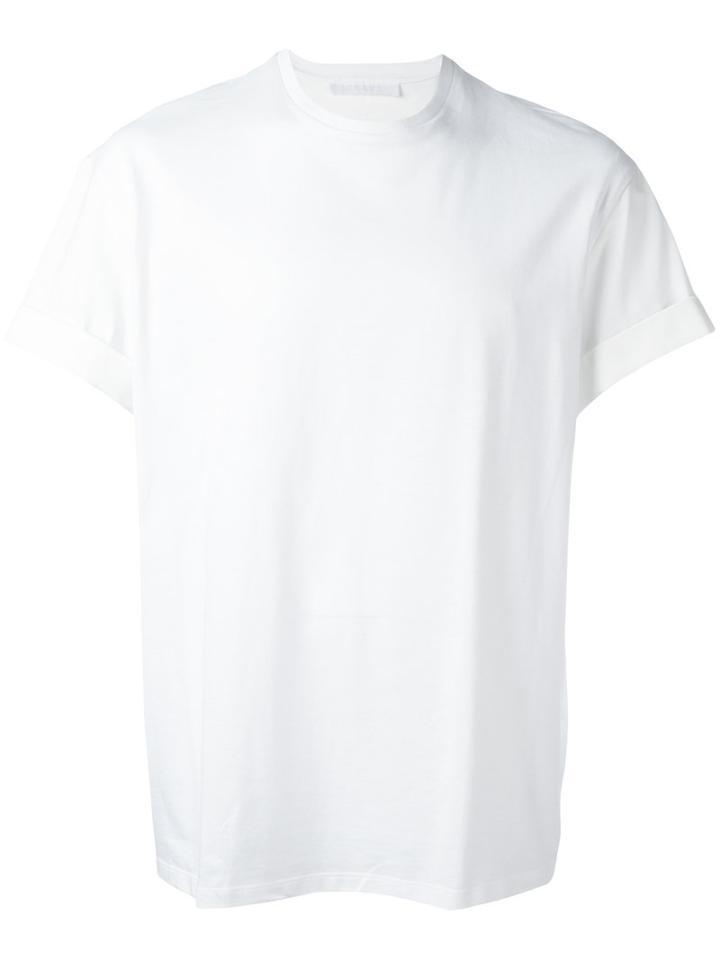 Neil Barrett - Turn Up Cuffs T-shirt - Men - Cotton - Xs, White, Cotton