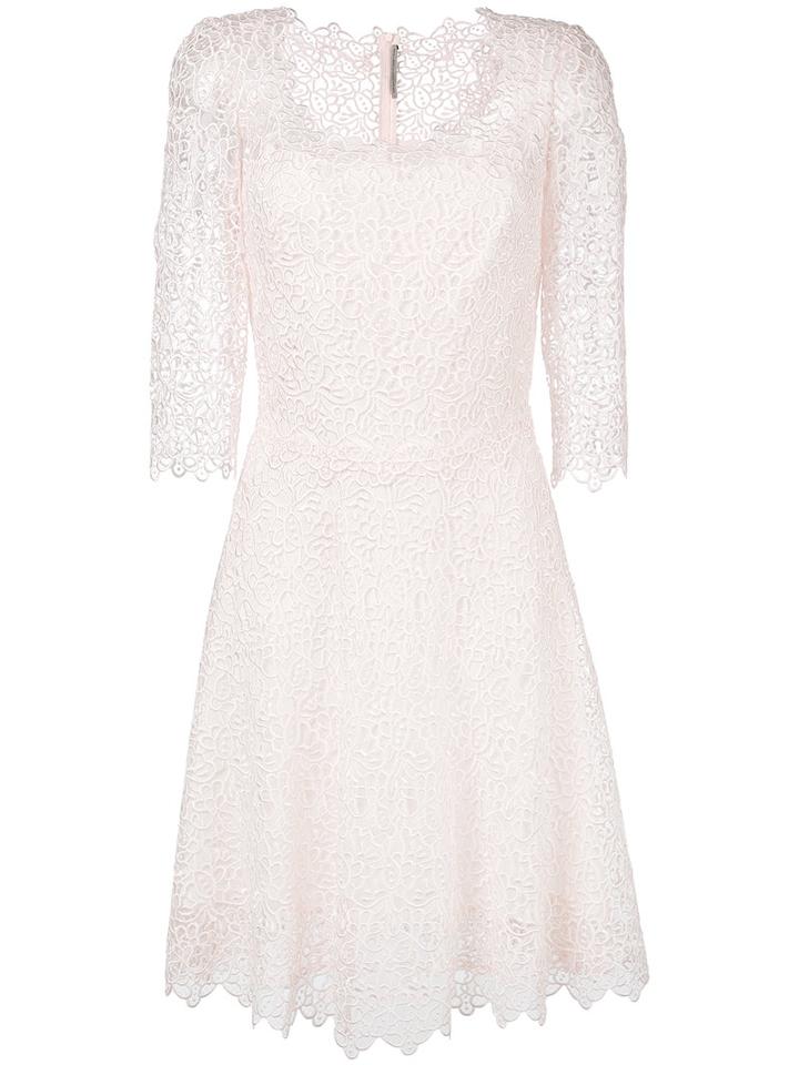 Ermanno Scervino - Embroidered Dress - Women - Silk/polyester/viscose - 42, Women's, Pink/purple, Silk/polyester/viscose