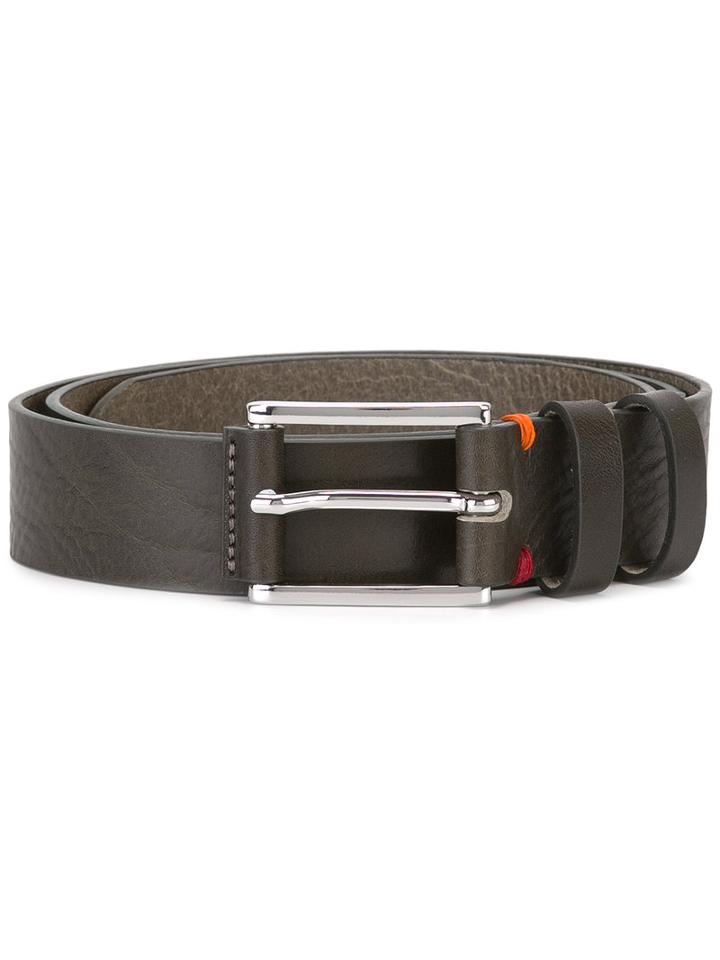 Al Duca D'aosta 1902 String Buckled Belt, Men's, Size: 85, Green, Leather