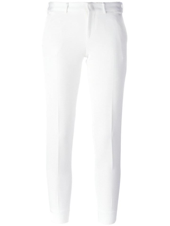 Pt01 Slim Chino Trousers, Women's, Size: 44, White, Viscose/polyamide