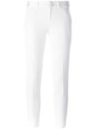 Pt01 Slim Chino Trousers, Women's, Size: 44, White, Viscose/polyamide