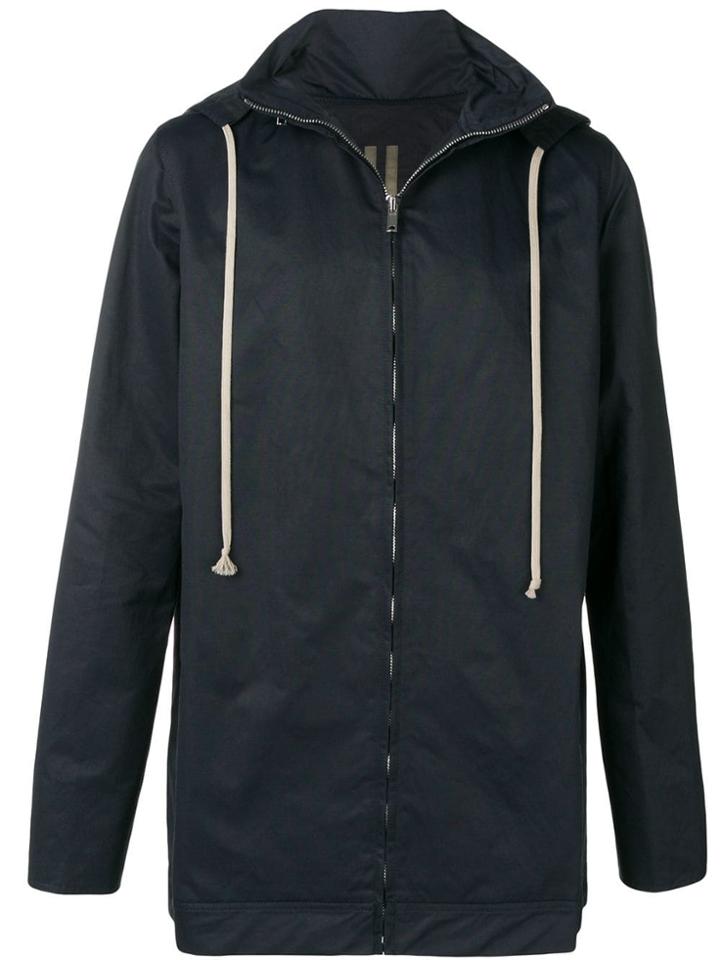 Rick Owens Drkshdw Hooded Midi Jacket - Blue