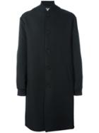 Mcq Alexander Mcqueen Contrast Stripe Bomber Coat, Men's, Size: Large, Black, Virgin Wool/viscose