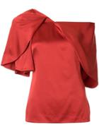 Peter Pilotto Asymmetric Draped Shirt - Red