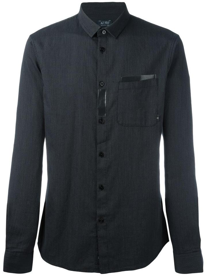 Armani Jeans Contrast Trim Button Down Shirt, Men's, Size: Xl, Cotton