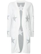 Guild Prime Star-intarsia Longline Cardigan - White