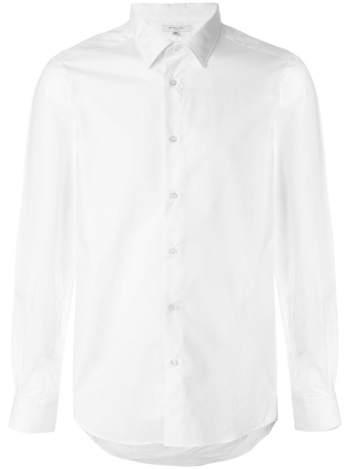 Boglioli Curved Hem Shirt - White