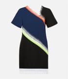 Christopher Kane Loop Trim Short Sleeve Dress, Women's, Size: 42, Acetate/viscose