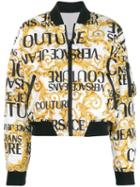 Versace Jeans Couture Logo Print Bomber Jacket - White