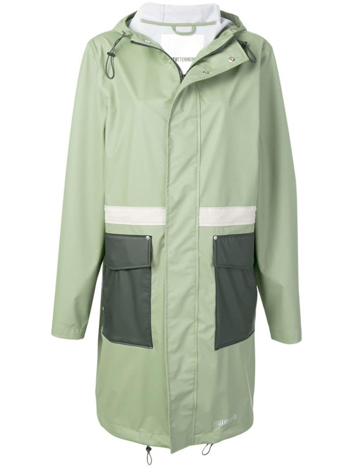 Stutterheim Holma Print Lightweight Raincoat - Green