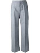 Astraet Tailored Cropped Trousers, Women's, Size: 1, Grey, Cotton