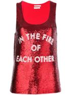 Each X Other Sequinned Tank Top - Red