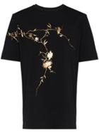 Haider Ackermann Floral Appliqué T-shirt - Black