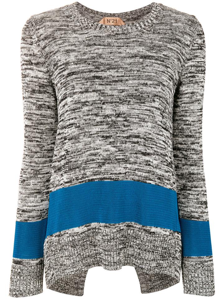 No21 Colourblock Sweater - Grey